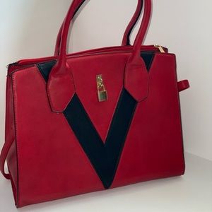 Beautiful red and black shoulder bag